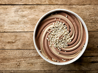 Image showing chocolate and peanut ice cream