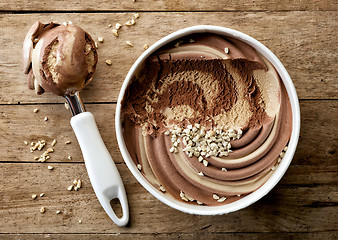 Image showing chocolate and peanut ice cream