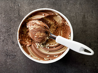 Image showing chocolate and peanut ice cream