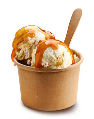 Image showing caramel ice cream