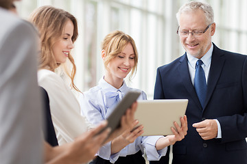 Image showing business people with tablet pc computers at office