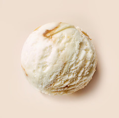 Image showing caramel and vanilla ice cream ball