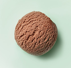 Image showing chocolate ice cream ball