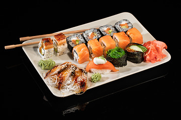 Image showing Japanese Sushi On A Table