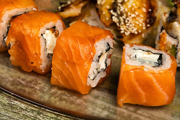 Image showing Japanese Sushi On A Table