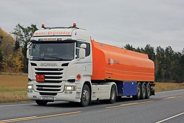 Image showing New Scania R400 Fuel Tanker on the Road