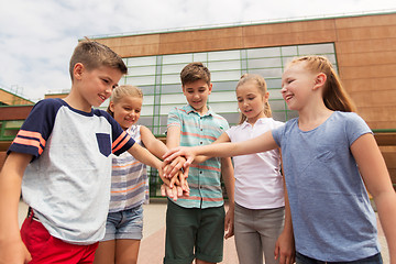 Image showing group of happy elementary school students