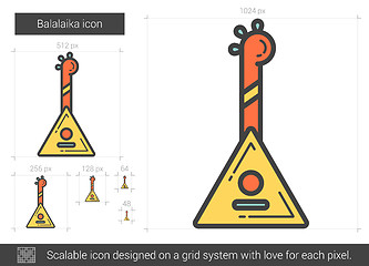 Image showing Balalaika line icon.