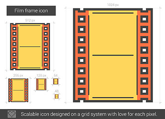 Image showing Film frame line icon.