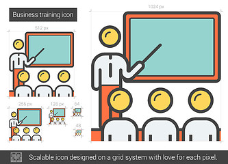 Image showing Business training line icon.