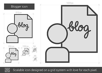 Image showing Blogger line icon.