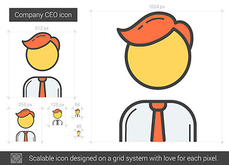 Image showing Company CEO line icon.