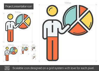 Image showing Project presentation line icon.