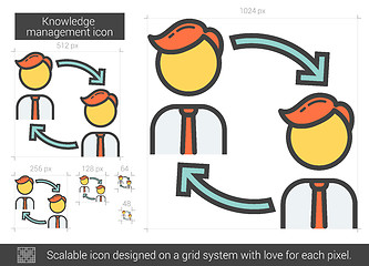 Image showing Knowledge managment line icon.