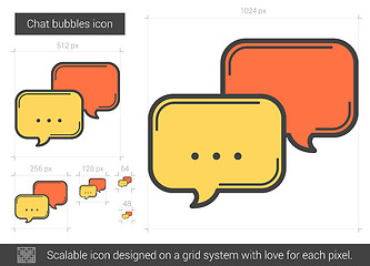 Image showing Chat bubbles line icon.