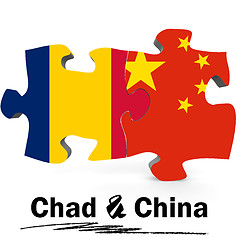 Image showing China and Chad flags in puzzle 