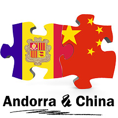 Image showing China and Andorra flags in puzzle 