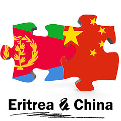 Image showing China and Eritrea flags in puzzle 