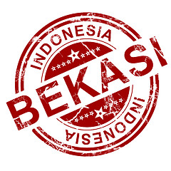 Image showing Red Bekasi stamp 