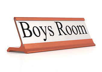 Image showing Boys Room table tag