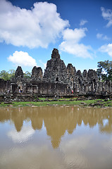 Image showing Ancient Bayon Temple At Angkor Wat, Siem Reap, Cambodia