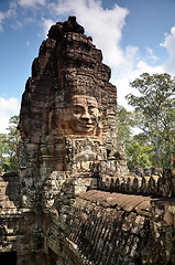 Image showing Bayon Temple At Angkor Wat, Cambodia