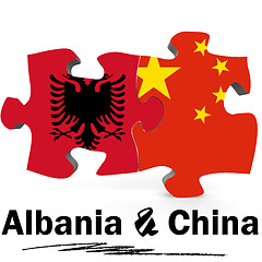 Image showing China and Albania flags in puzzle 