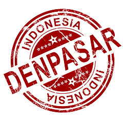 Image showing Red Denpasar stamp 