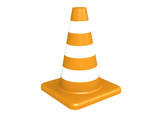 Image showing Traffic cones isolated on white