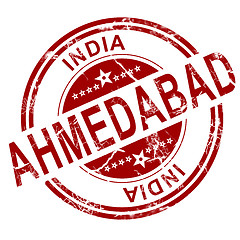 Image showing Red Ahmedabad stamp 