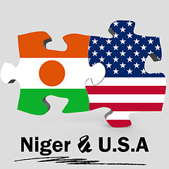 Image showing USA and Niger flags in puzzle 