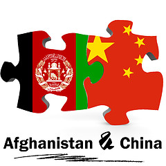 Image showing China and Afghanistan Flags in puzzle 