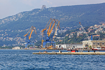 Image showing Trieste Port Cranes