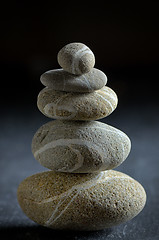 Image showing stack of  pebble stone