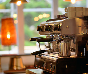 Image showing Espresso machine with bar 