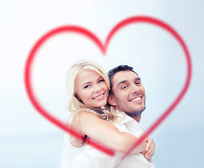 Image showing couple having fun on the beach