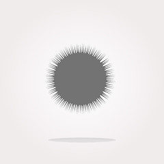 Image showing vector Sun on web icon button. vector icon. vector button 