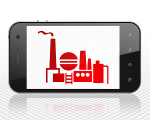 Image showing Finance concept: Smartphone with Oil And Gas Indusry on display