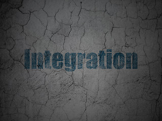 Image showing Business concept: Integration on grunge wall background