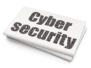 Image showing Safety concept: Cyber Security on Blank Newspaper background