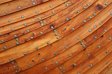 Image showing Wooden boat background