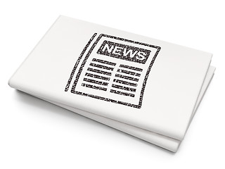 Image showing News concept: Newspaper on Blank Newspaper background