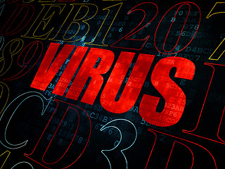 Image showing Protection concept: Virus on Digital background