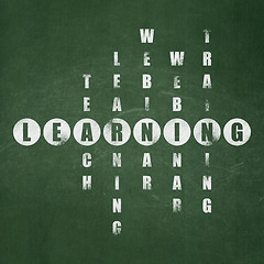 Image showing Learning concept: Learning in Crossword Puzzle