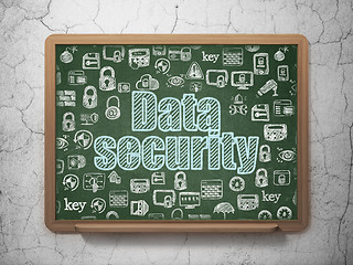 Image showing Safety concept: Data Security on School board background