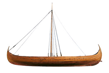 Image showing Viking ship with path