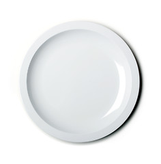 Image showing Empty white plate isolated