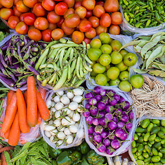 Image showing Colorful fresh fruits and vegetable