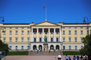 Image showing OSLO, NORWAY – AUGUST 17, 2016: Tourist visit The Royal Palace