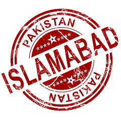 Image showing Red Islamabad stamp 